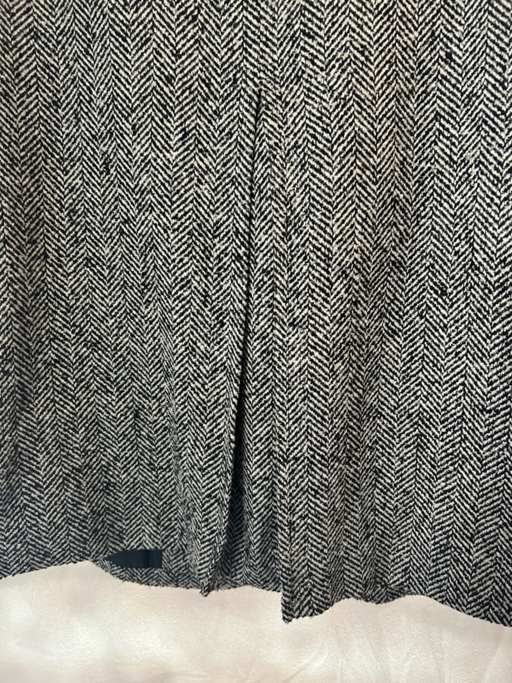 I.B Diffusion Women’s Vintage Black & White Herringbone Wool-Blend Peacoat-Large - Picture 8 of 12